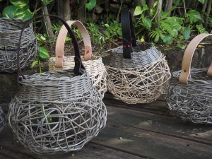 Weaving Woven Basket with Leather Handle - Accommodation Cooktown
